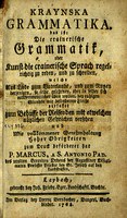 The grammar of Slovene written in German by Marko Pohlin in 1768 meant a rebirth of Slovene literature